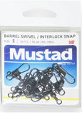 Mustad Barrel Swivel/Interlock Snap 10pk