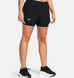 UA Womens Fly By 2 in 1 Shorts (001)