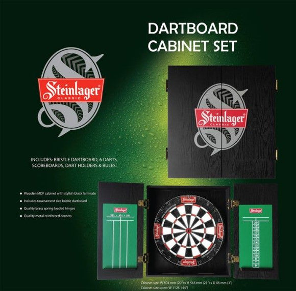 Shot Dartboard Steinlager Classic & Cabinet
