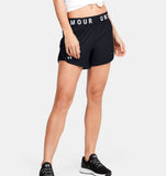 UA Womens Play Up Shorts 5 in Black