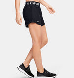 UA Womens Play Up Shorts 5 in Black