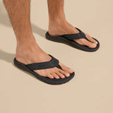 OluKai Mens Jandals Ohana Black