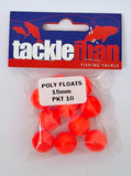 TM Poly Floats 15mm 10 Pkt