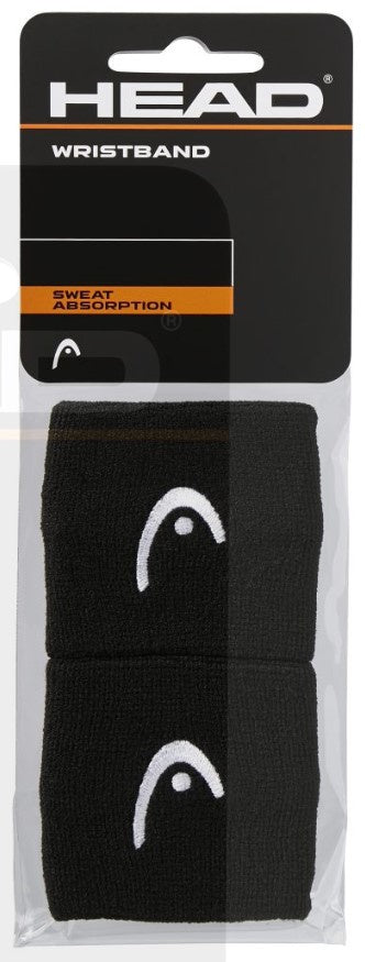 Head Wristband 2.5in 2 Pack Black