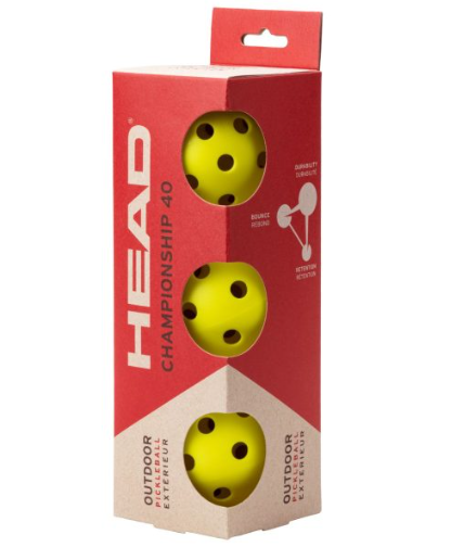 Head Pickleball Championship 40 Outdoor 3pk