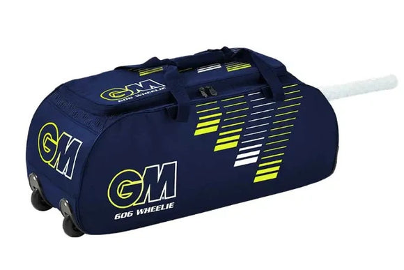 GM Cricket Bag 606 Wheelie Bag Navy