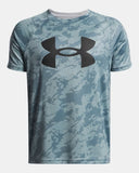 UA Boys Tee Tech Big Logo Printed SS (323)