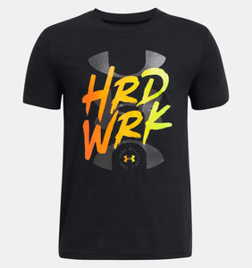 UA Boys Tee Basketball Hard Work SS (001)