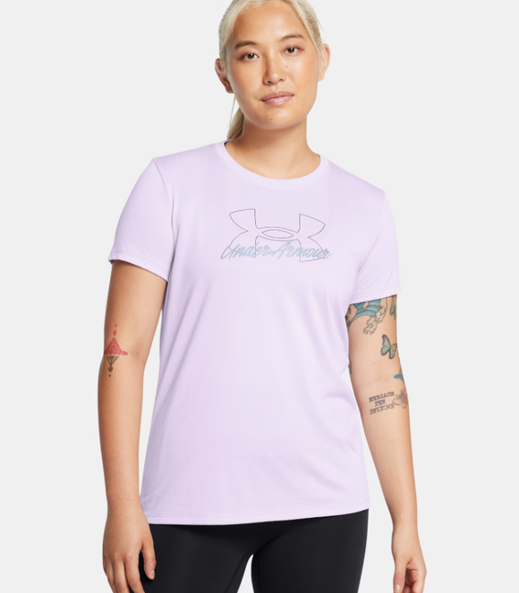 UA Womens Tee Tech Script (535)