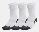 UA Unisex Socks Crew Performance 3pk (100)