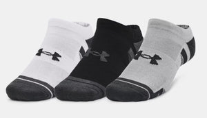 UA Unisex Socks No Show Perf Tech 3pk 011