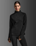 2XU Womens 1/4 zip Top Ignition Haptic Blk