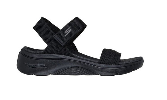 Skechers Womens Go Walk Arch Fit 2.0 Sandals (Blk)