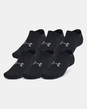 UA Unisex Socks Essential 6 Pack No Show (001)