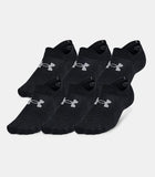 UA Unisex Socks Essential 6 Pk Low (001)