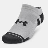 UA Unisex Socks No Show Perf Tech 3pk 011