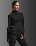 2XU Womens 1/4 zip Top Ignition Haptic Blk