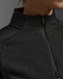 2XU Womens 1/4 zip Top Ignition Haptic Blk