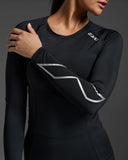 2XU Womens Top L/S Core Compression Blk