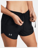 UA Womens Fly By Shorts 3 Inch (001)