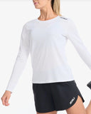 2XU Womens Aspire L/S Tee Shirt Wht