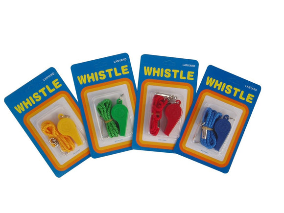 Ace Whistle Plastic With Lanyard Hang Cell