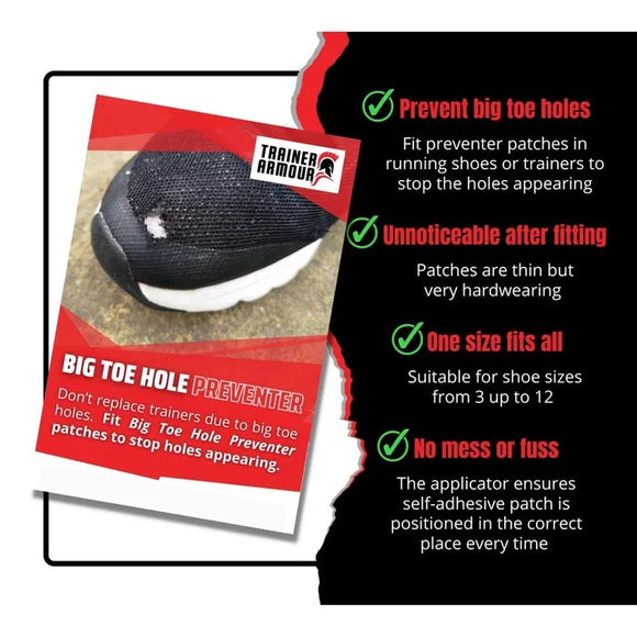 Trainer Armour Big Toe Hole Preventer Wht