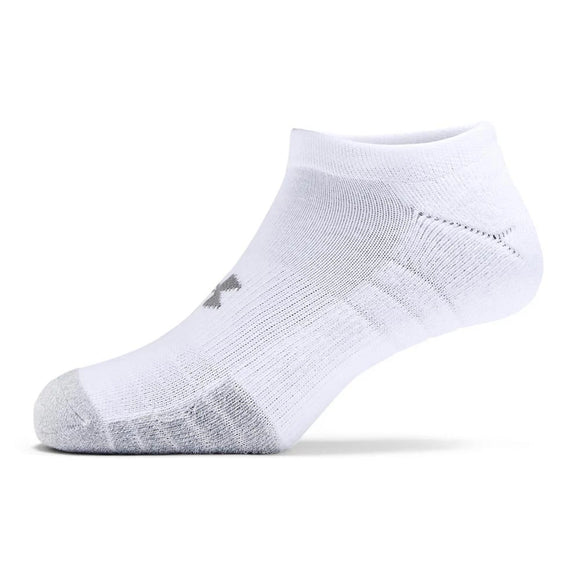 UA Unisex Socks No Show 3pk White
