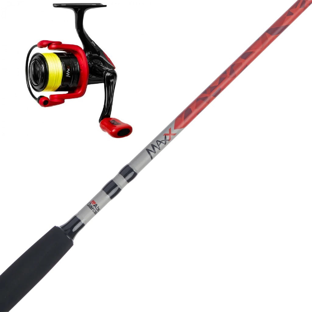 abu garcia red max spinning fishing combo MAXXSP30/661M MAXX Smooth and reliable performance is driven by a CNC Machined Gear System and 9+1 stainless steel bearings Abu Garcia Max Pro Spinning