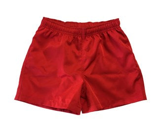 Silver Fern Mens Rugby Shorts Red