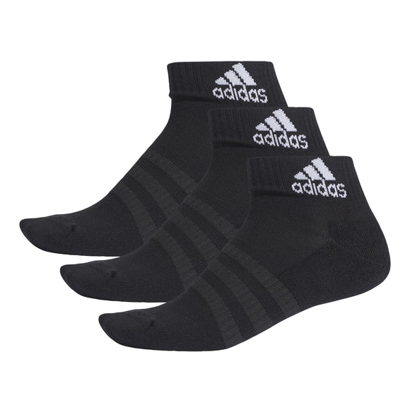 Adidas Adult Socks 3Pkt Ankle Black