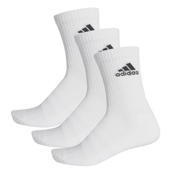 Adidas Adult Socks 3Pkt Crew White