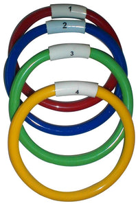 Ace Dive Rings Assorted Colours 4pc